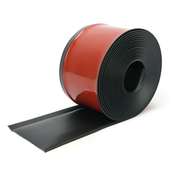 Art3dwallpanel 4in x 20ft Peel and Stick Vinyl Wall Base Trim,Flexible Wall Baseboard Molding Trim,Black