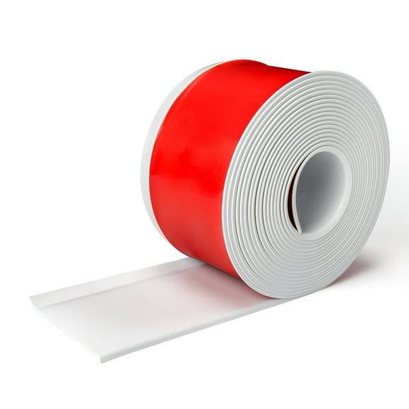 Art3dwallpanel 4in x 20ft Peel and Stick Vinyl Wall Base Trim,Flexible Wall Baseboard Molding Trim,White