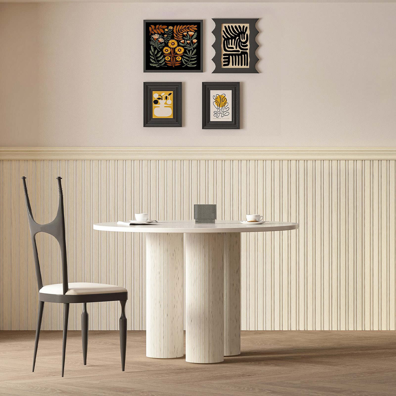 Art3dwallpanel DIY Board & Batten Wall Kit - 9.84" W x 37.8" L Polystyrene Wainscoting Panels for Instant Room Makeover,Easy Installayion,, 31 Sq Ft/Box