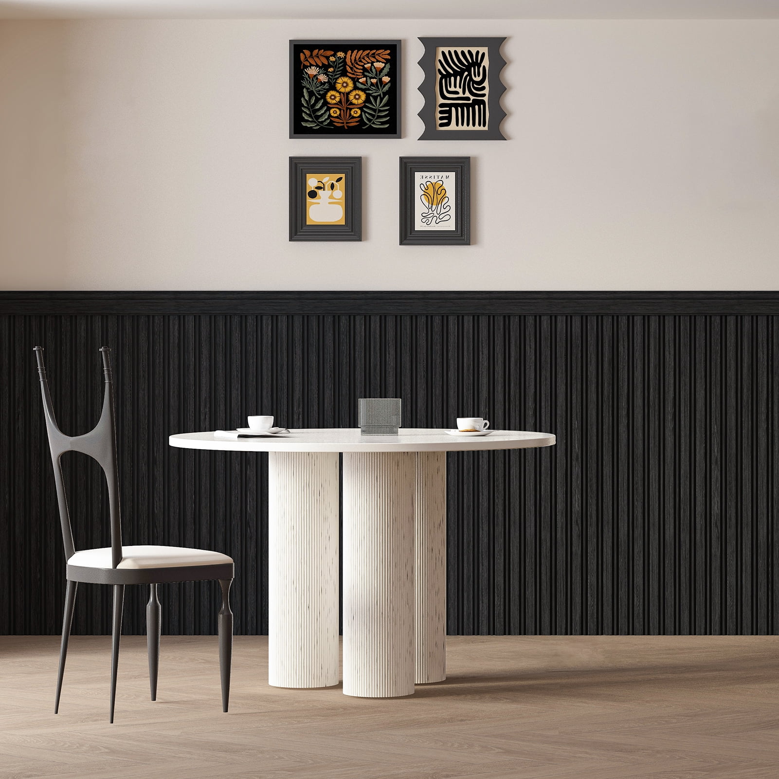 Art3dwallpanel DIY Board & Batten Wall Kit - 9.84" W x 37.8" L Polystyrene Wainscoting Panels for Instant Room Makeover,Easy Installayion,, 31 Sq Ft/Box