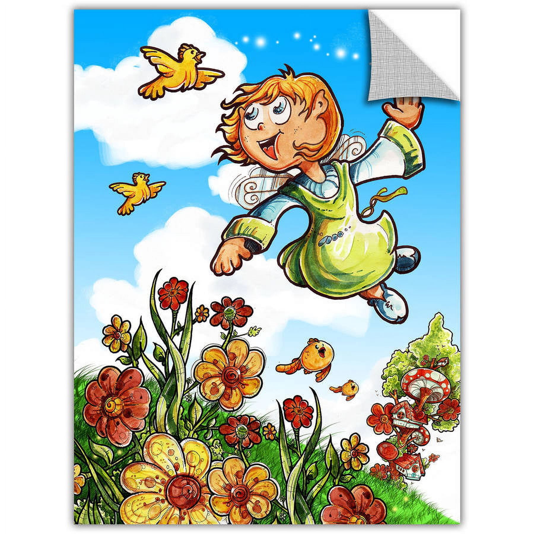 ArtApeelz Luis Peres "Yellow Tulips 2" Removable Wall Art Graphic