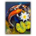 thumbnail image 1 of ArtApeelz Michael Creese 'Koi Fish And Water Lily' Removable Wall Art Graphic 36 by 48-Inch, 1 of 1