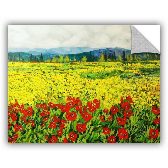 ArtAppealz Allan Friedlander "Zone De Fleurs" Removable Wall Art