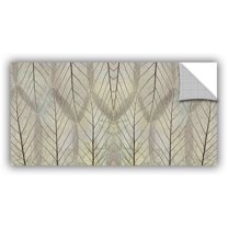 ArtAppealz Cora Niele "Leaf Design Cream" Removable Wall Art