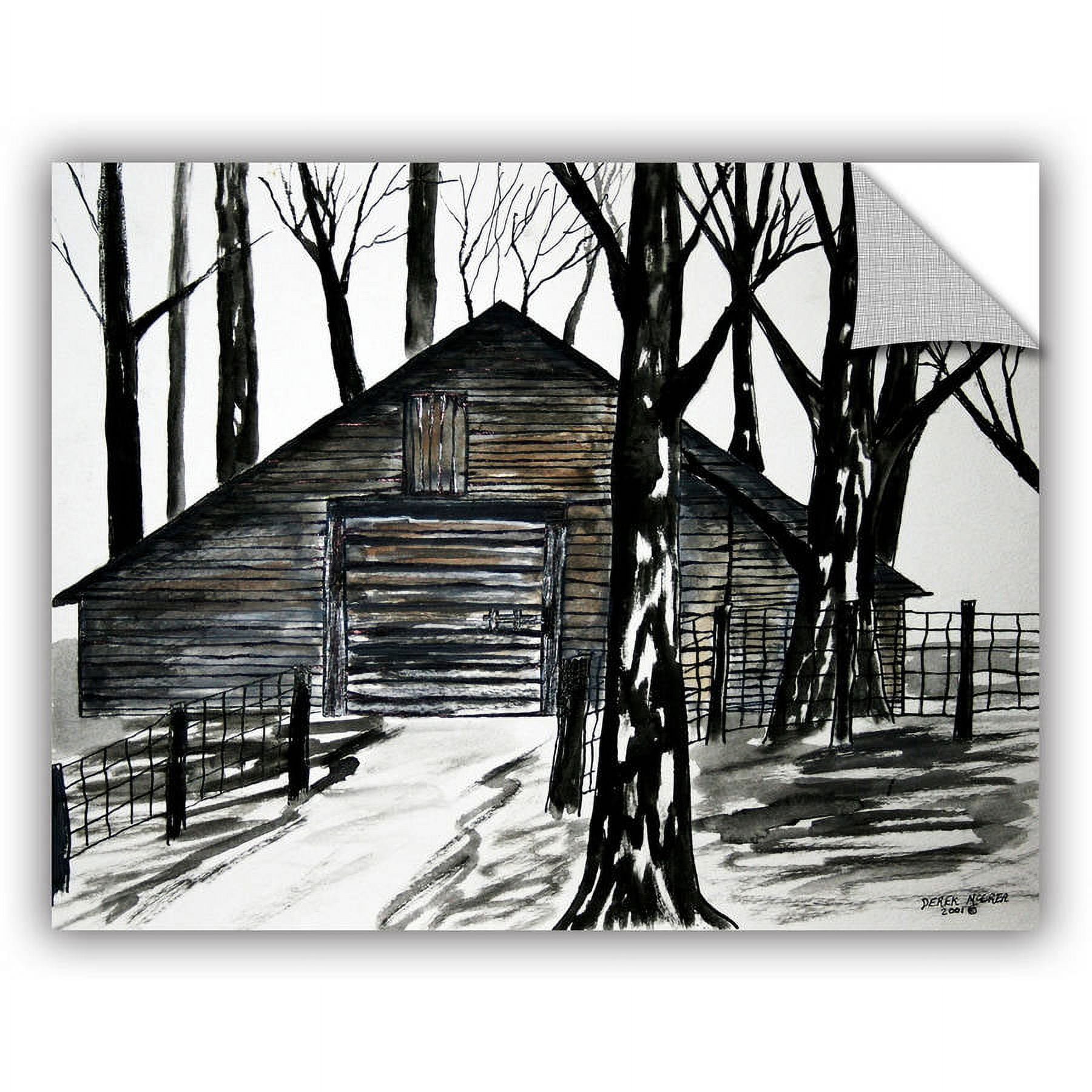 ArtAppealz Derek Mccrea "Country Barn" Removable Wall Art