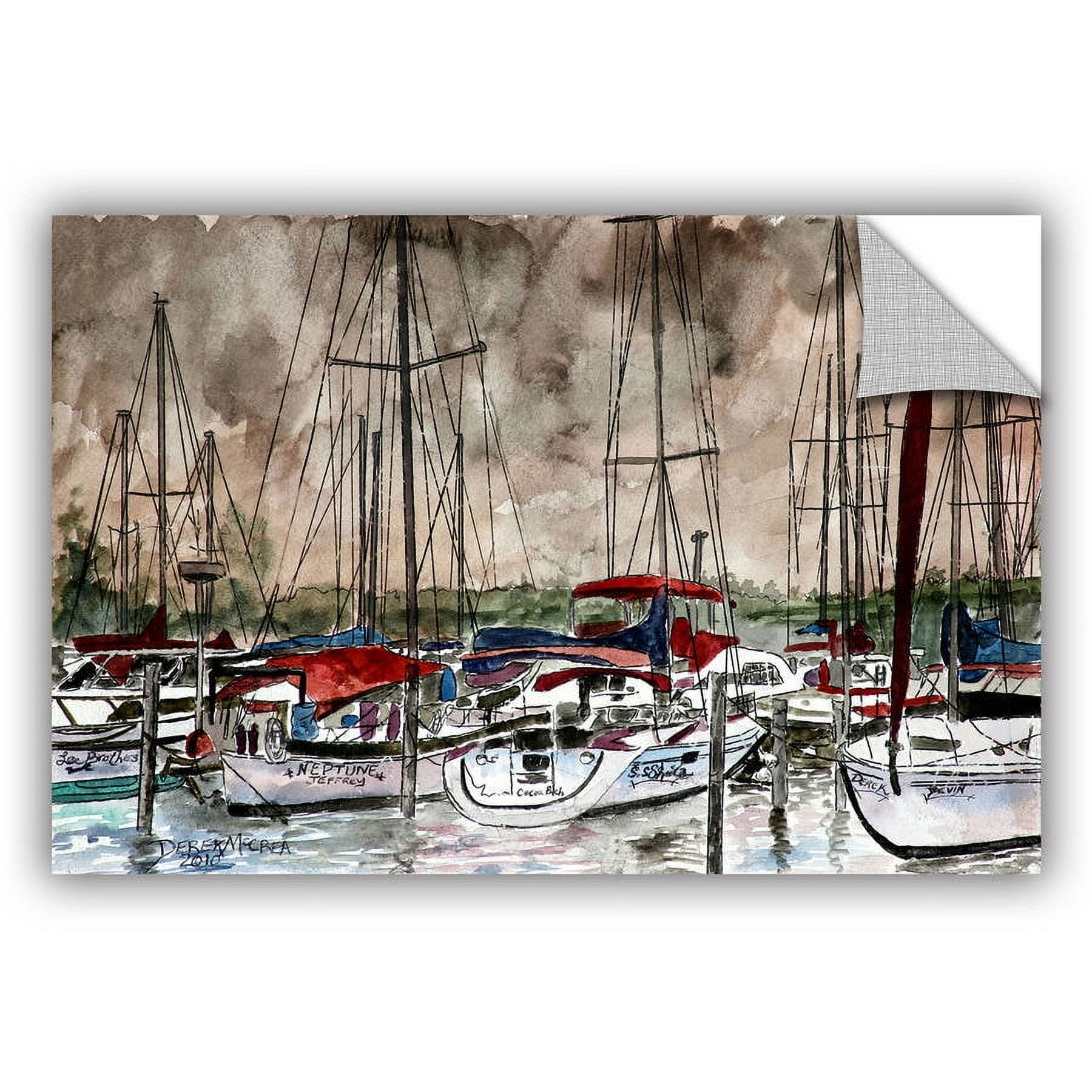 ArtAppealz Derek Mccrea "Sailboats" Removable Wall Art
