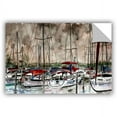 thumbnail image 1 of ArtAppealz Derek Mccrea "Sailboats" Removable Wall Art, 1 of 1