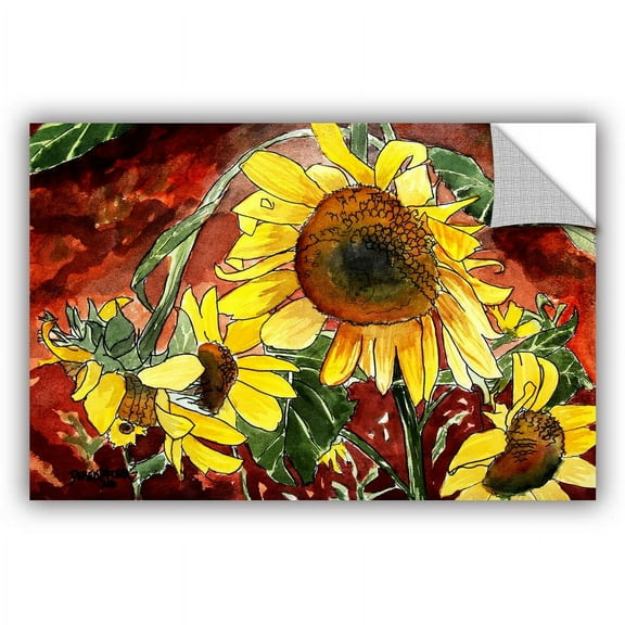 ArtAppealz Derek Mccrea "Sunflowers" Removable Wall Art
