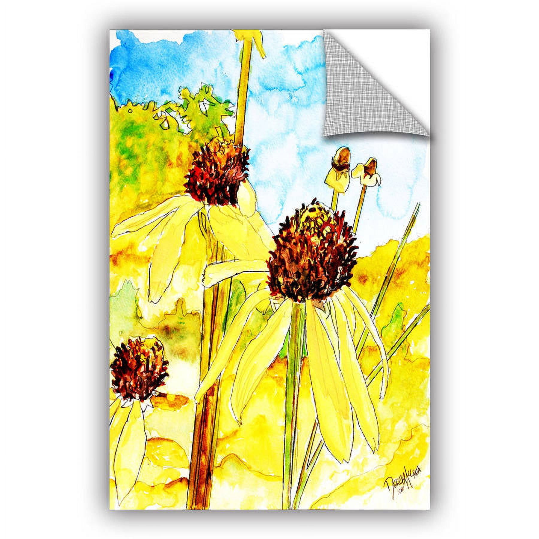 ArtAppealz Derek Mccrea "Yellow Coneflower" Removable Wall Art
