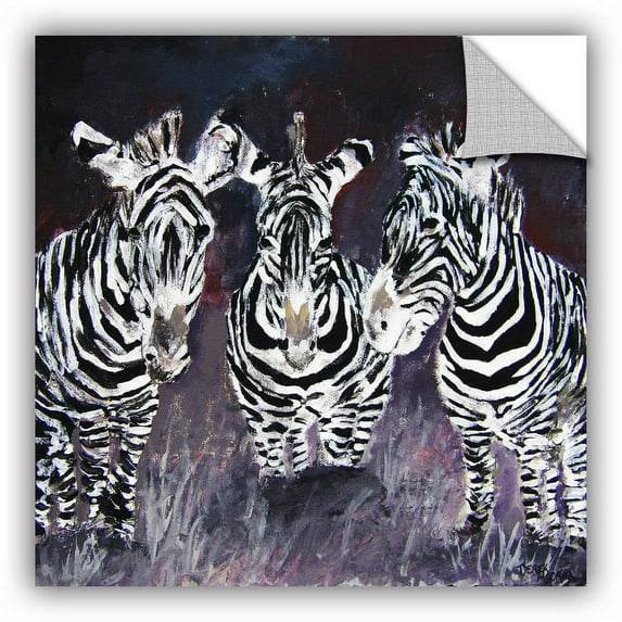 ArtAppealz Derek Mccrea "Zebra" Removable Wall Art