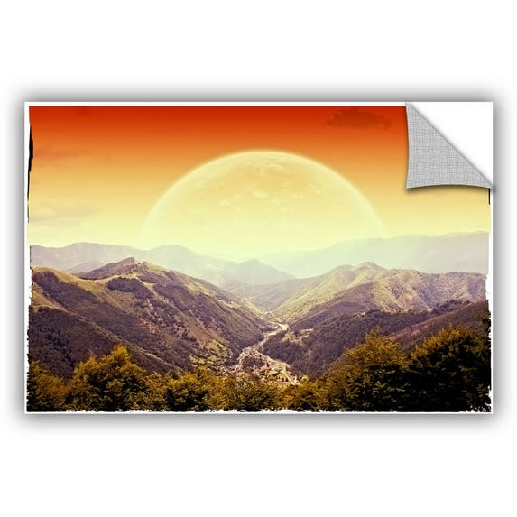 ArtAppealz Dragos Dumitrascu "Highland Sunset "Removable Wall Art