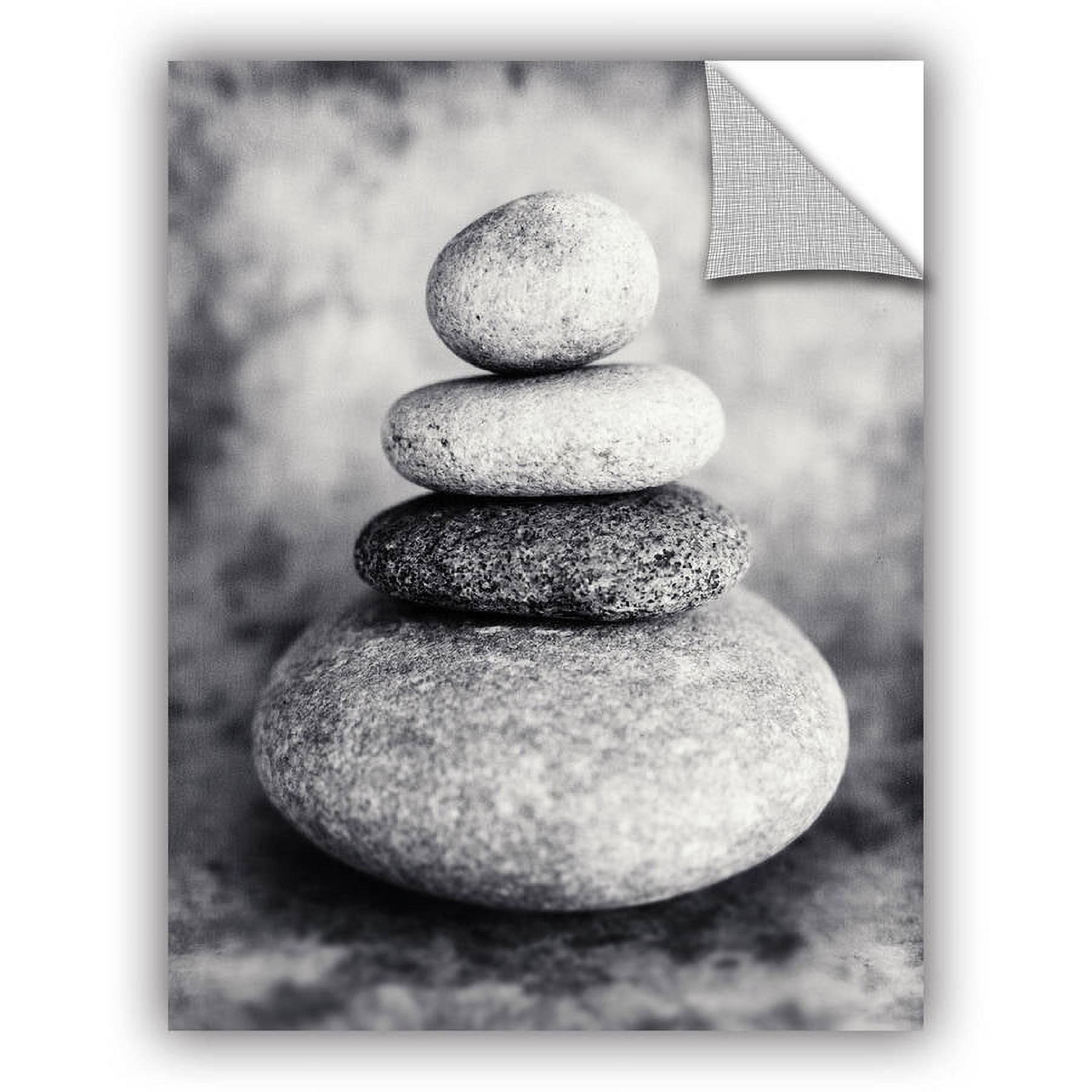 ArtAppealz Elena Ray "Black And White Sea Stones" Removable Wall Art