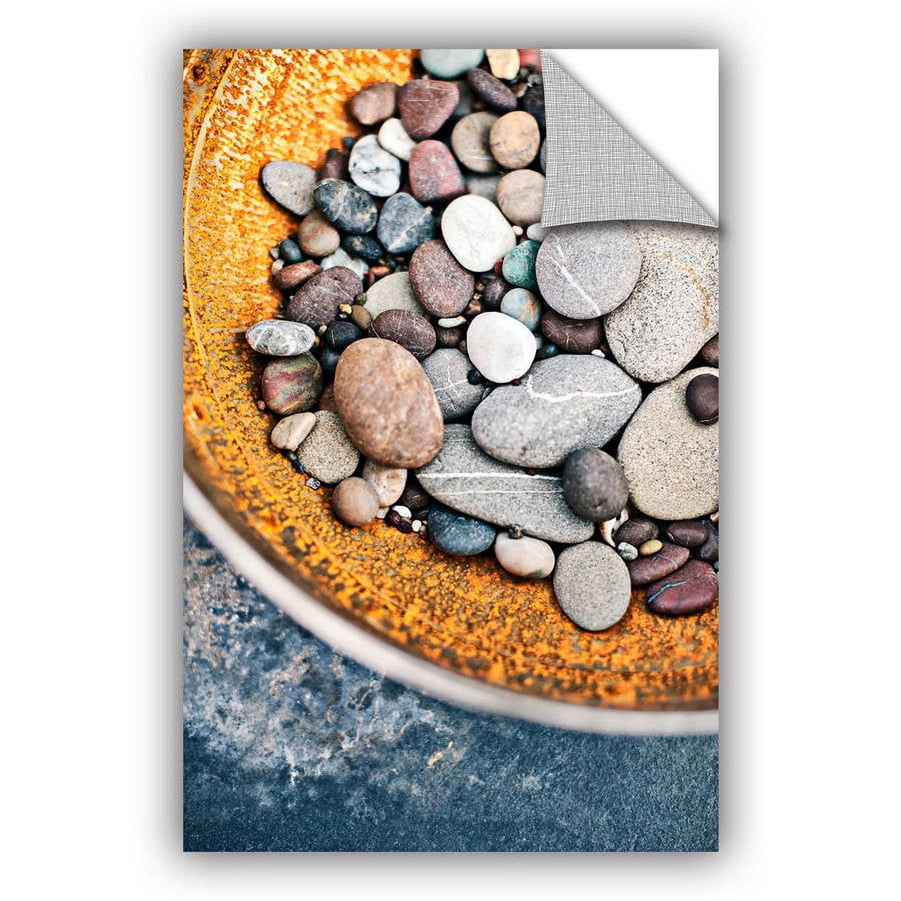 ArtAppealz Elena Ray "Rusted Bowl Of River Stones" Removable Wall Art