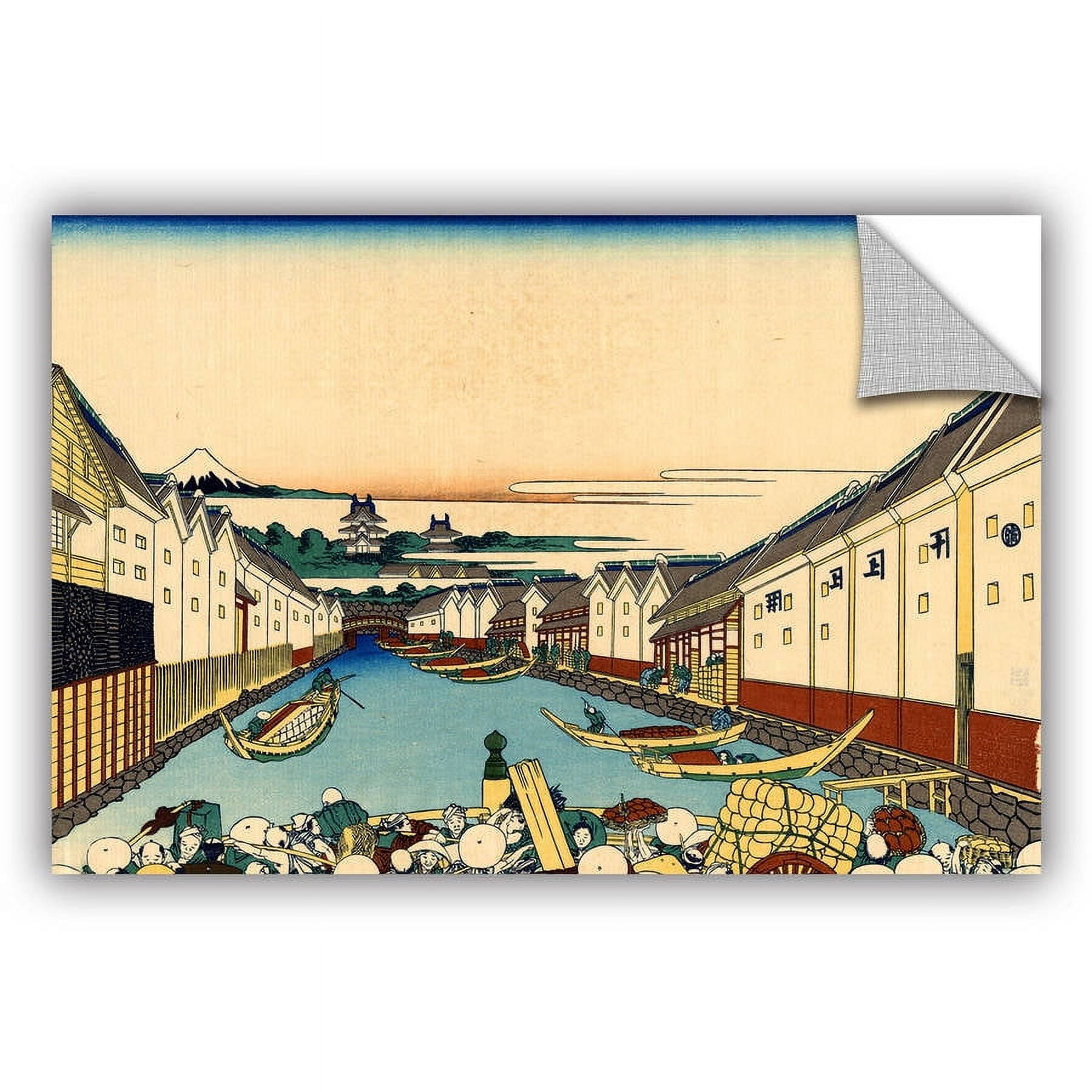 ArtAppealz Katsushika Hokusai "Nihonbashi Bridge in Edo" Removable Wall Art