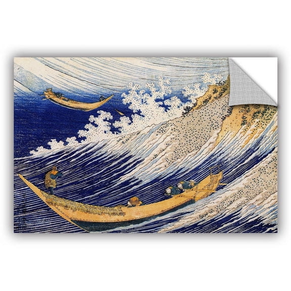 ArtAppealz Katsushika Hokusai "Ocean Waves" Removable Wall Art