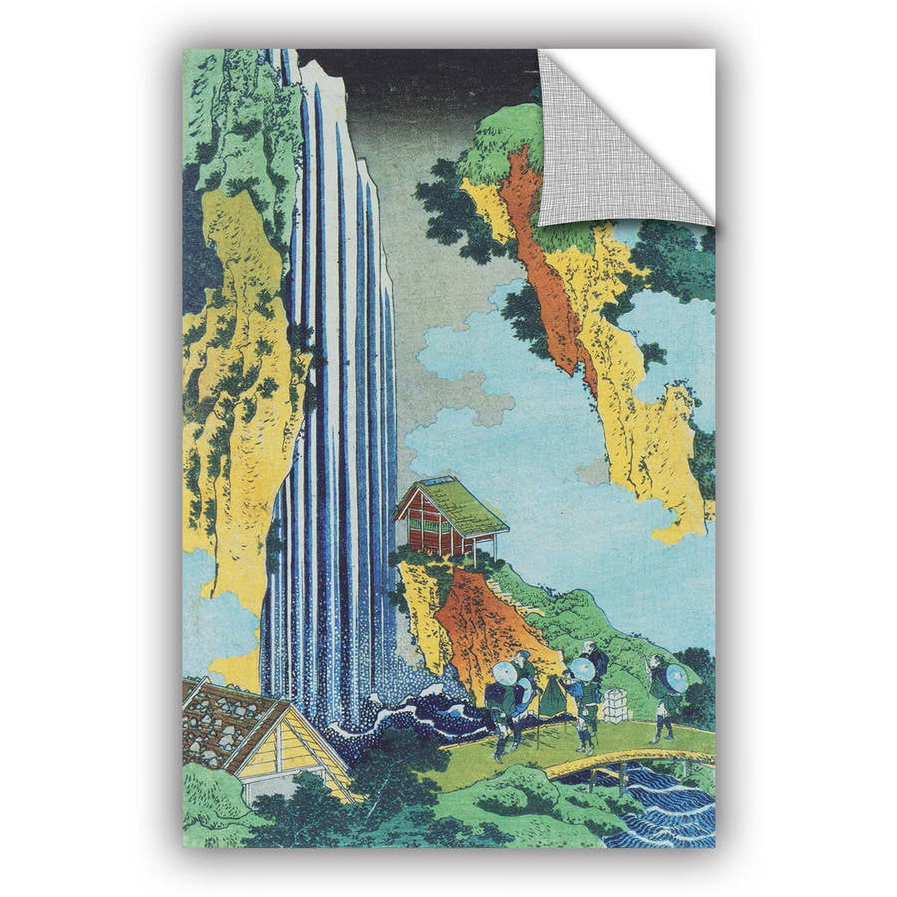 ArtAppealz Katsushika Hokusai "Ono Waterfall on the Kisokaido" Removable Wall Art