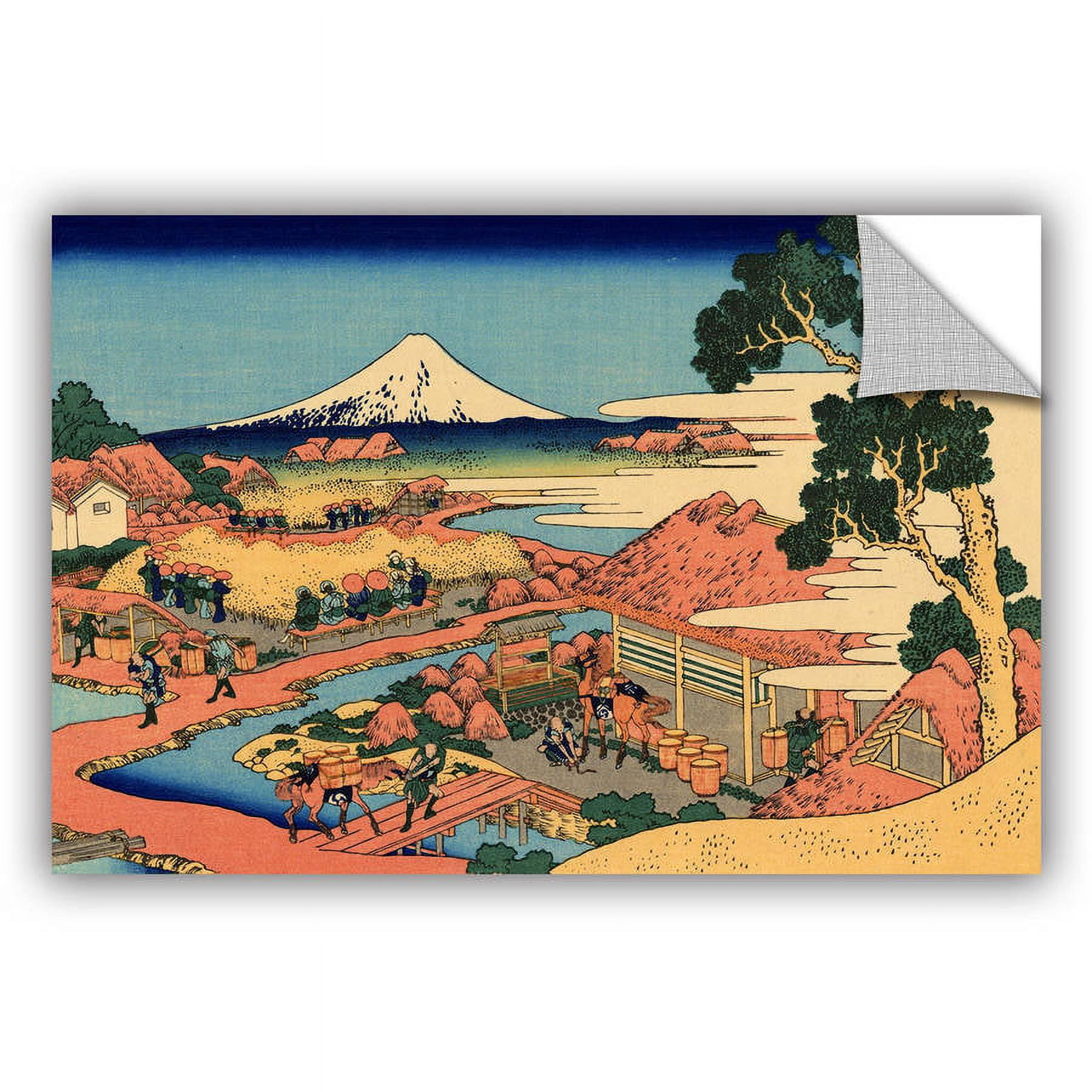 ArtAppealz Katsushika Hokusai "Tea Plantation in Suruga Province" Removable Wall Art