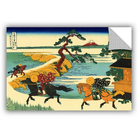 ArtAppealz Katsushika Hokusai "The Fields of Sekiya By the Sumida River" Removable Wall Art
