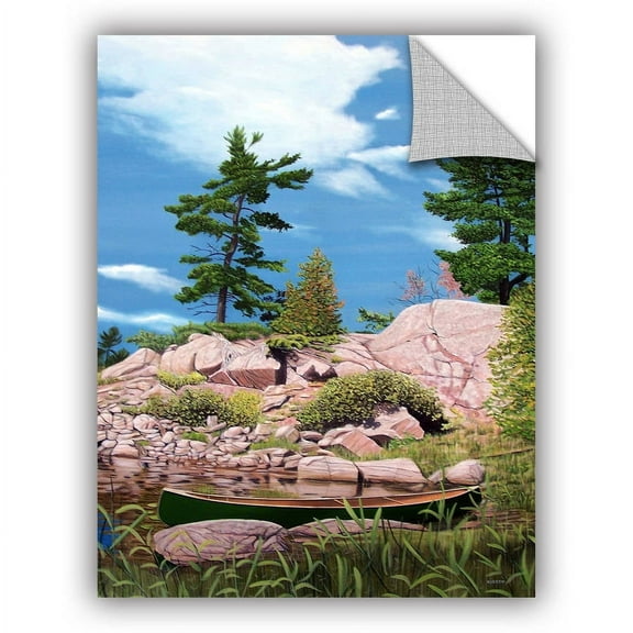 ArtAppealz Ken Kirsch "Canoe Among Rocks" Removable Wall Art