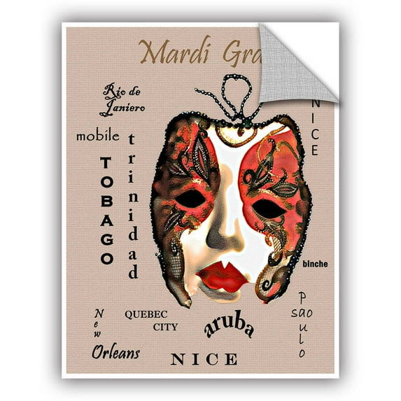 ArtAppealz Linda Parker "Cities Of Mardi Gras" Removable Wall Art