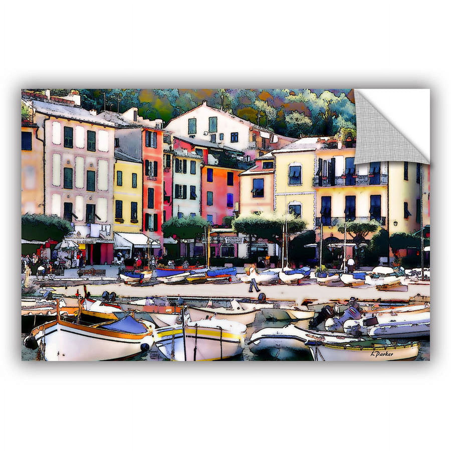 ArtAppealz Linda Parker "Italy: Sunny Portofino" Removable Wall Art