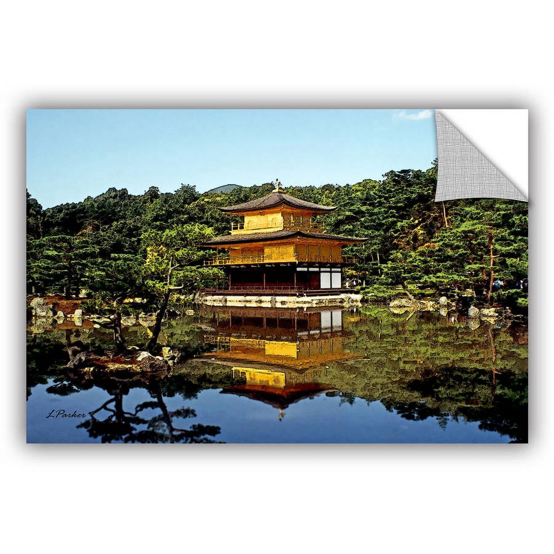 ArtAppealz Linda Parker "Kyoto'S Golden Pavilion" Removable Wall Art