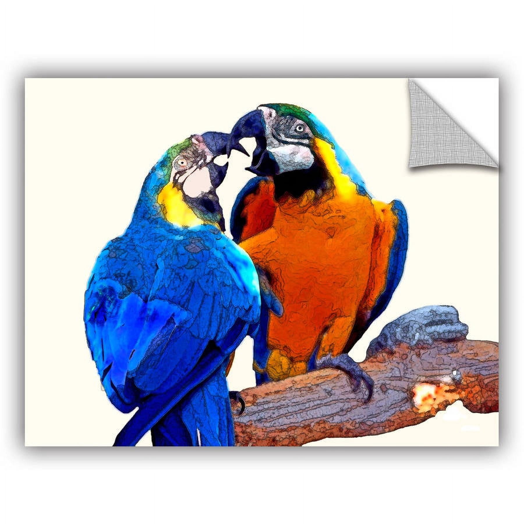 ArtAppealz Linda Parker "Parrot Passion 2" Removable Wall Art