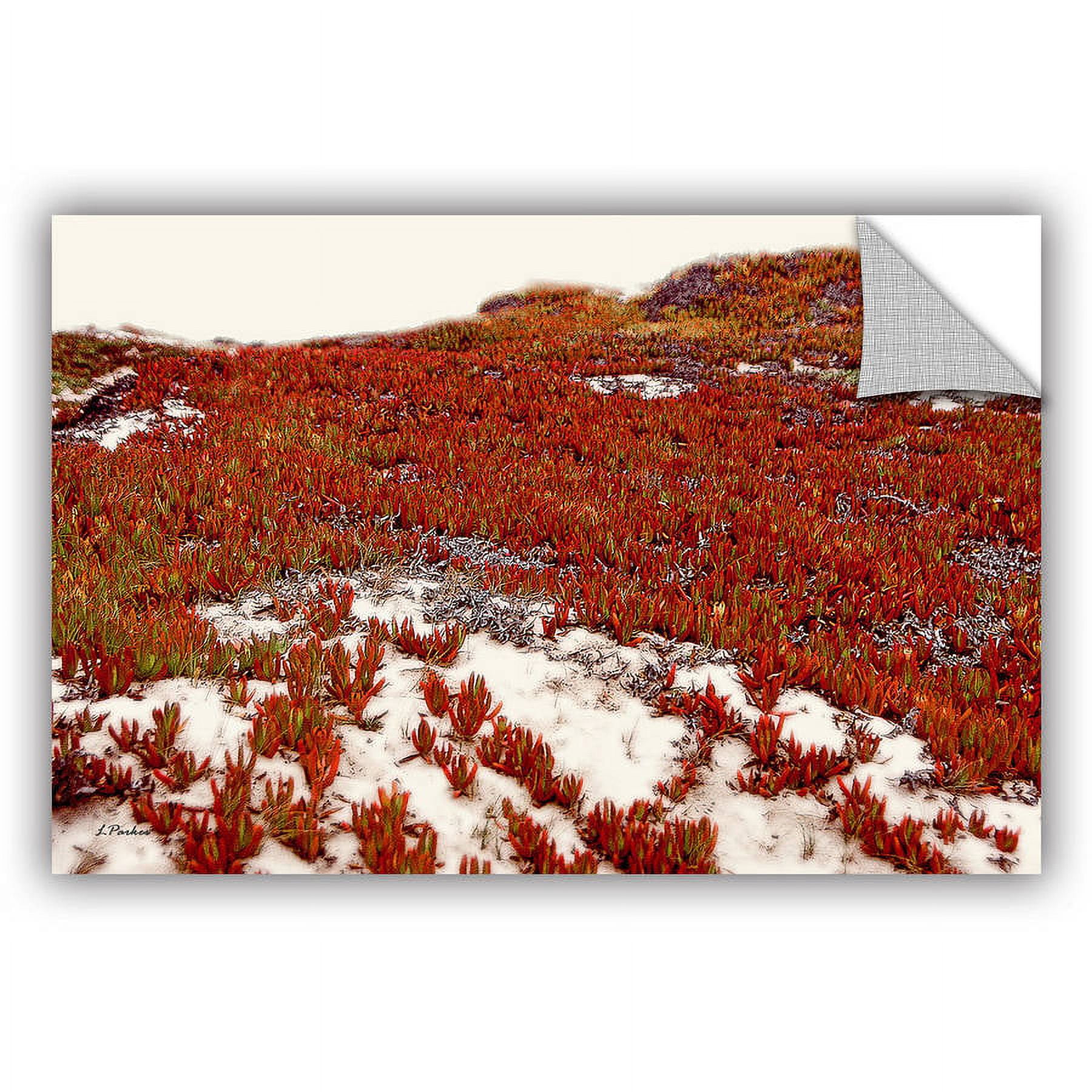 ArtAppealz Linda Parker "Red Ice On Beach I" Removable Wall Art