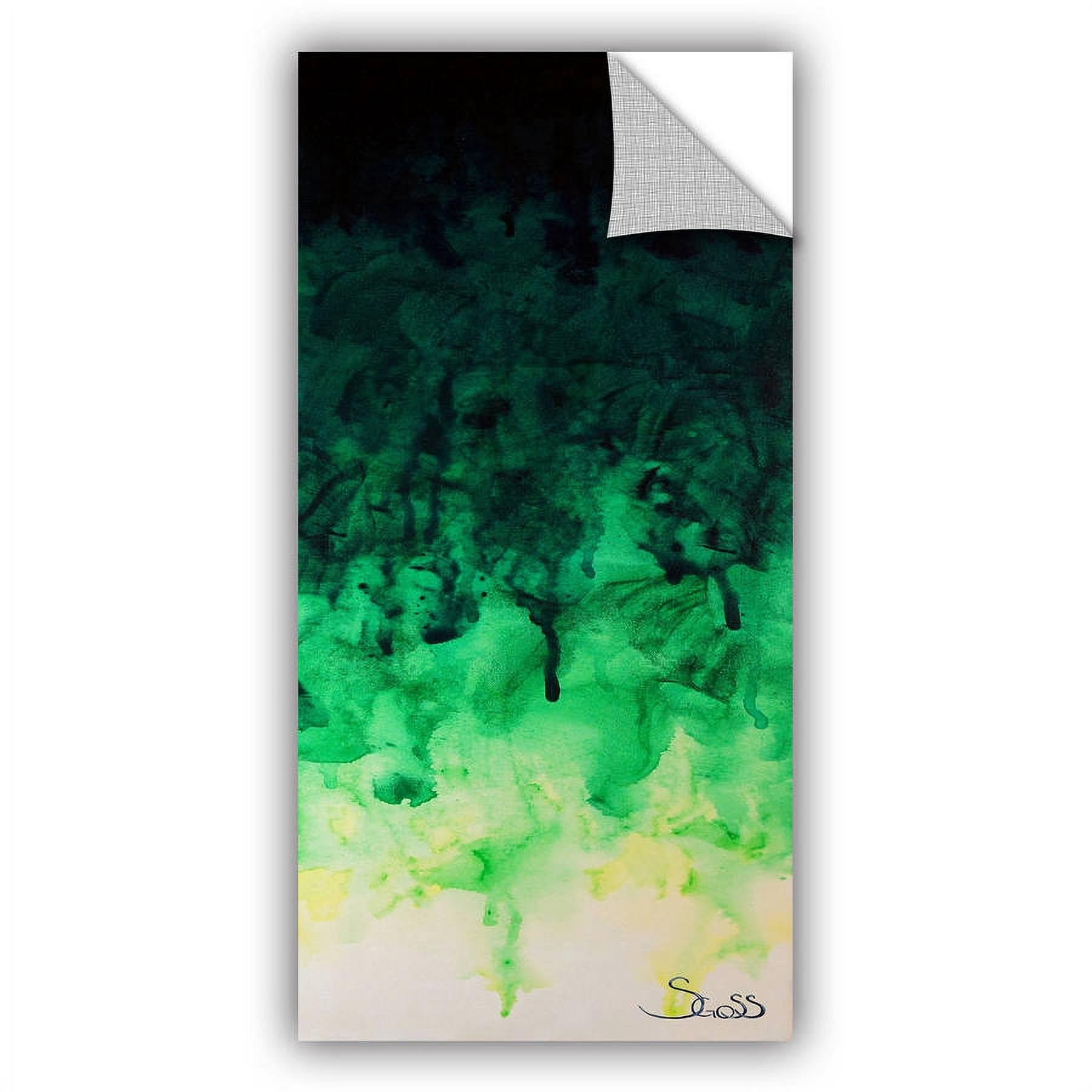 ArtAppealz Shiela Gosselin "Green Watery" Removable Wall Art