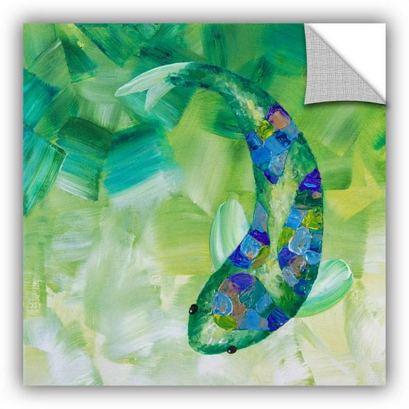 ArtAppealz Shiela Gosselin "Greenkoi" Removable Wall Art