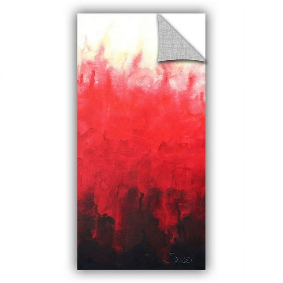 ArtAppealz Shiela Gosselin "Red Watery" Removable Wall Art