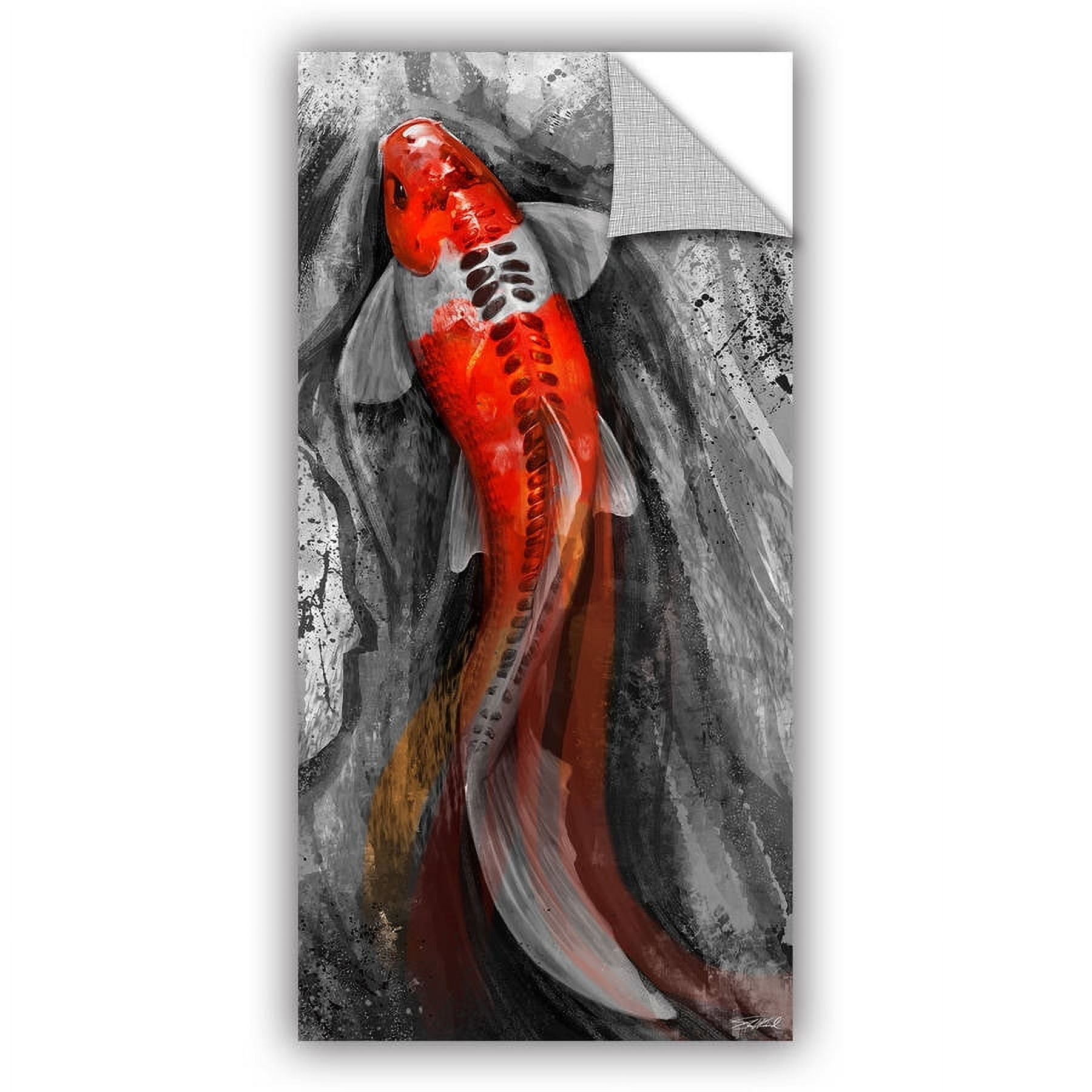 ArtAppealz Steve Goad "Flowing Koi" Removable Wall Art