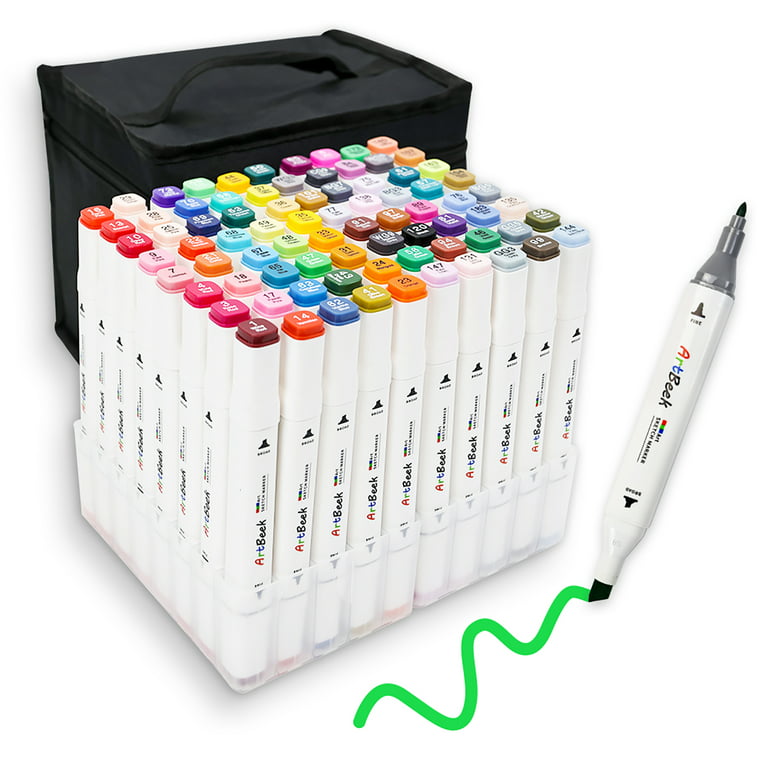 Hethrone Alcohol Art Markers 60 Colors Alcohol Markers Set for