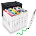 thumbnail image 1 of ArtBeek 80 Colors Alcohol Markers Set with Case, Broad and Fine Tip, Multicolor, 1 of 6