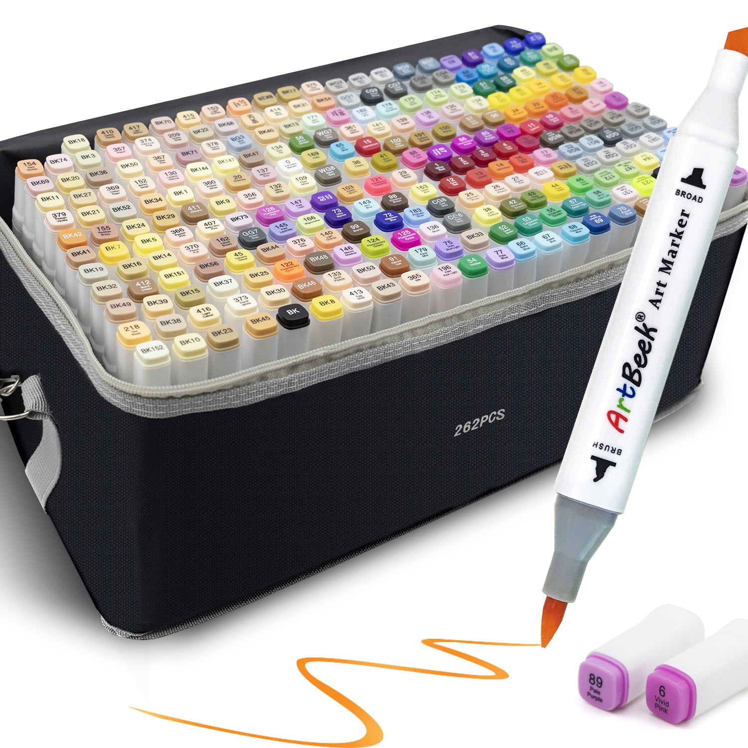 ArtBeek Alcohol Art Marker, Chisel, Multicolor, 262 Pieces ArtBeek Alcohol Art Marker, Chisel, Multicolor, 262 Pieces