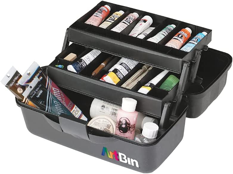 ArtBin Essentials Tray Tote 2, 13.5x8.5x7.5, Black 