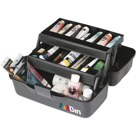 ArtBin Essentials Tray Tote 2, 13.5"x8.5"x7.5", Black
