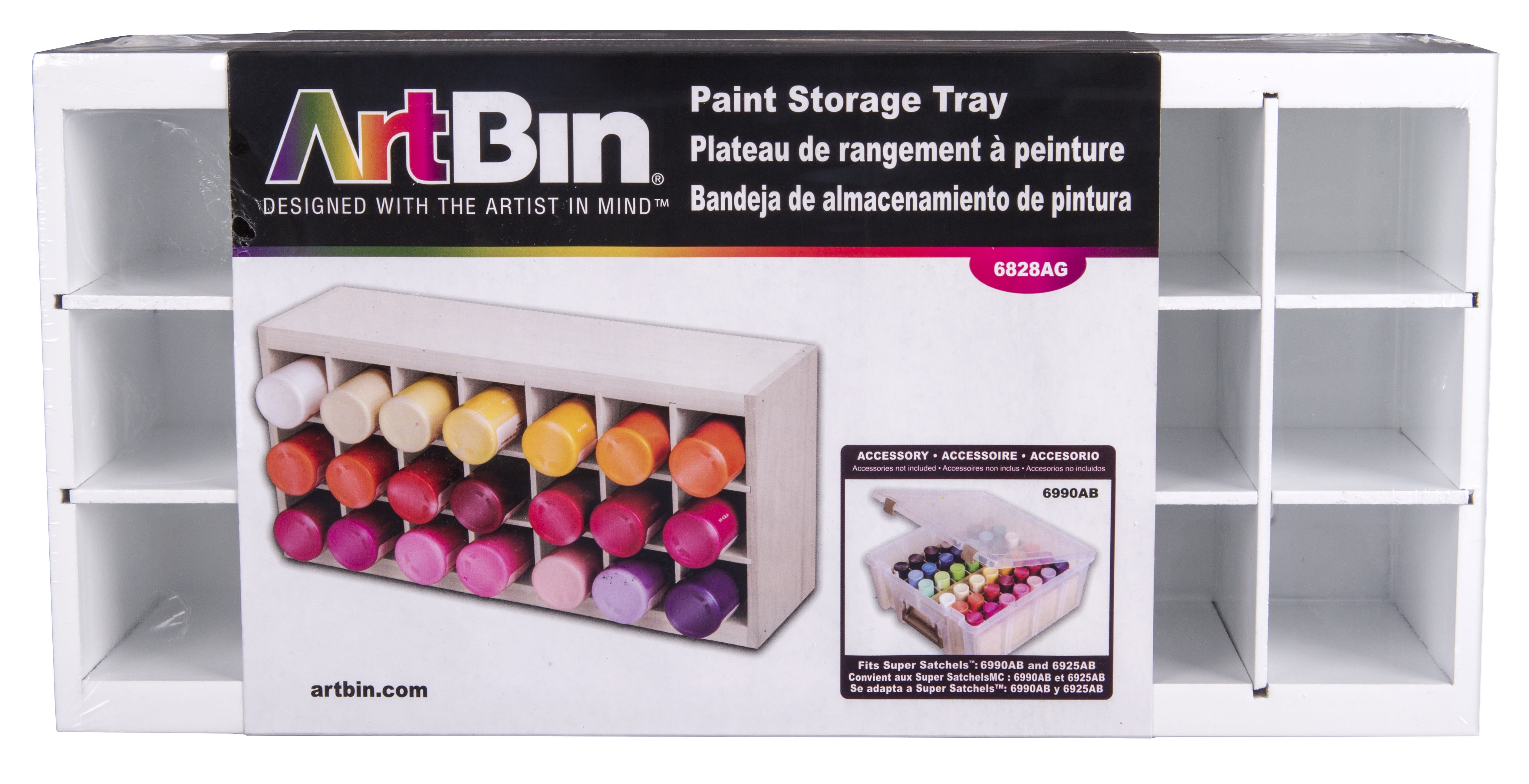 Sanfurney Paint Storage Tray, 21 Compartment Arts and Crafts Supply Storage  Paint Organization