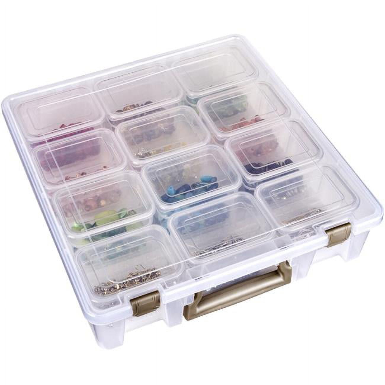 ArtBin Super Satchel Box W/Removable Thread Trays-Translucent 15x14x3.5