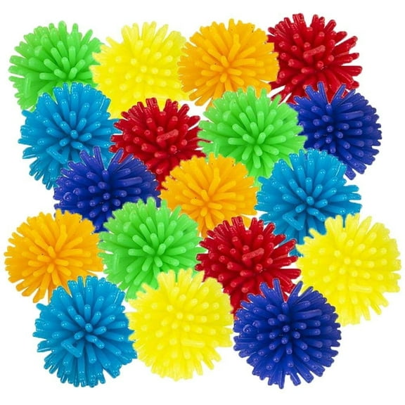 ArtCreativity Spiky Hedge Balls 24 Pack – Soft Rubber Sensory Fidget Toys for Kids Ages 3+, Colorful Stress Relief Hedgehog Balls, Party Favors & Gifts