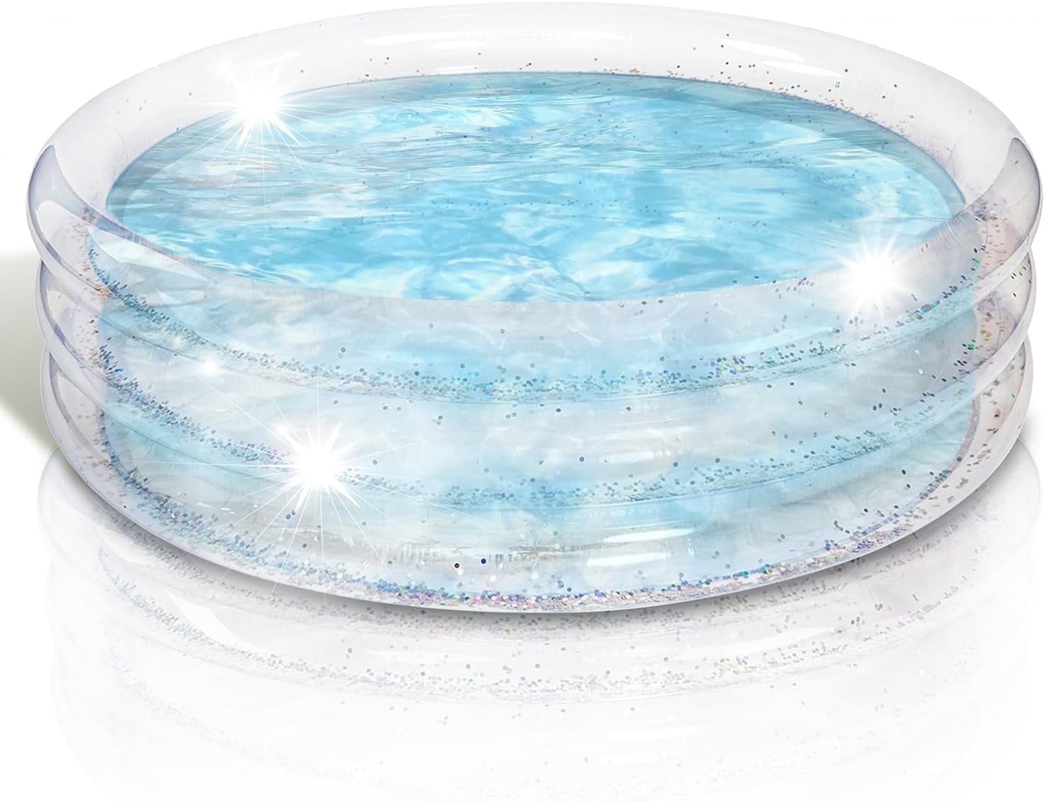 Very Small Inflatable Pool ArtCreativity Sparkly Inflatable Kiddie Pool, Small, Cushioned Bottom ...