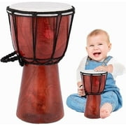ArtCreativity Mini Wooden Drum – 8-Inch Real Wood Hand Drum Toy for Kids, Toddler Percussion Musical Instrument