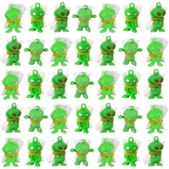 ArtCreativity Alien Paratroopers Character Group Toy Set 144pack Plastic Jumping Figures with Mini Parachutes for Kids Ages 3+