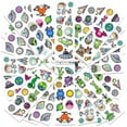 thumbnail image 1 of ArtCreativity Alien Stickers for Kids, 100 Sticker Sheets, Assorted Colors, Fun Alien Character Group Designs, Coated Paper Adhesive Craft pack, 1 of 7