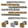 thumbnail image 1 of ArtCreativity Slap Bracelets Animal Print Safari Zebra Tiger Cow Cheetah Designs for Kids Ages 5+ and Teens Fun Set of 8, 1 of 7