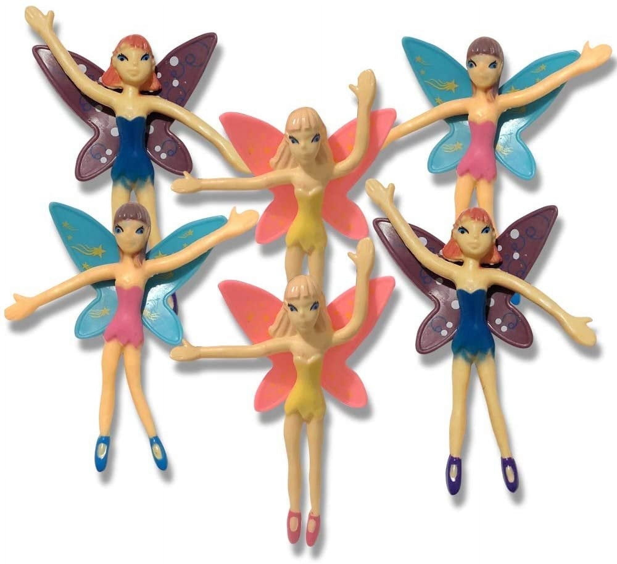ArtCreativity 12 pack Bendable Fairy Princess Toys for Kids, 3.75 inch Flexible Figures, Birthday Party Favors, Goody Bag Fillers, Pinata Prizes
