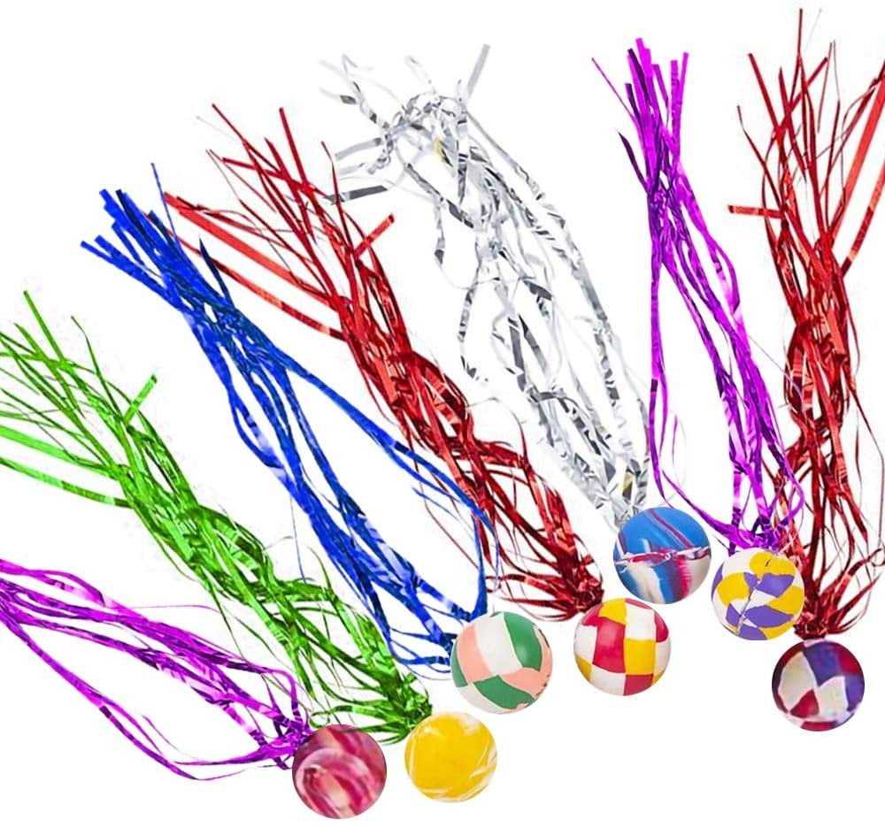 ArtCreativity Comet Balls Super Bouncy, Kids Birthday Party, Bulk Set of 20, Assorted Colors