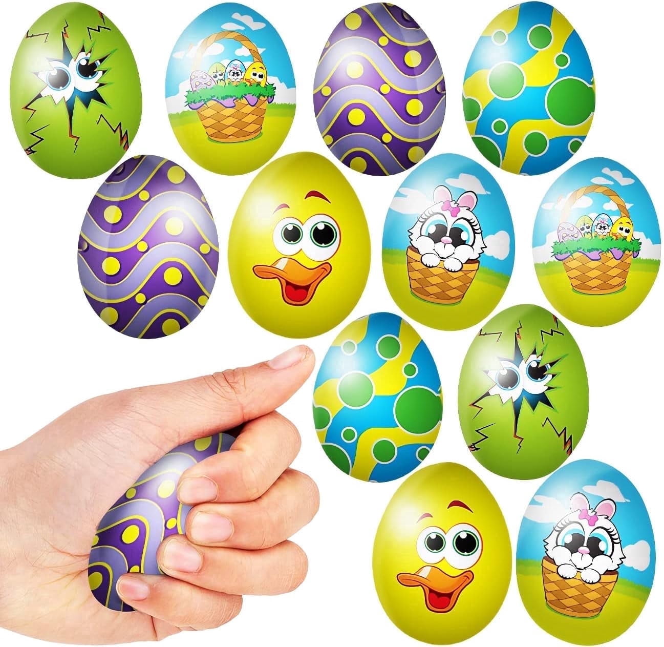 ArtCreativity  Squishy Egg Toys, 12 Pack, Slow Rising