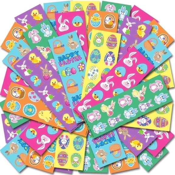 ArtCreativity Easter Stickers for Kids, 100 Sheets (1,000+ Stickers), Fun Easter Basket Stuffers, Scrapbooking, DIY Crafts & Party Favors, Ages 3+