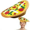 thumbnail image 1 of ArtCreativity Funny Pizza Hat, Fun Halloween Costume Accessory for Kids and Adults, Pizza Party Supplies Decorations, One Size Fits Most, Crazy Silly Hat with Felt Toppings and Plush Fabric, 1 of 6